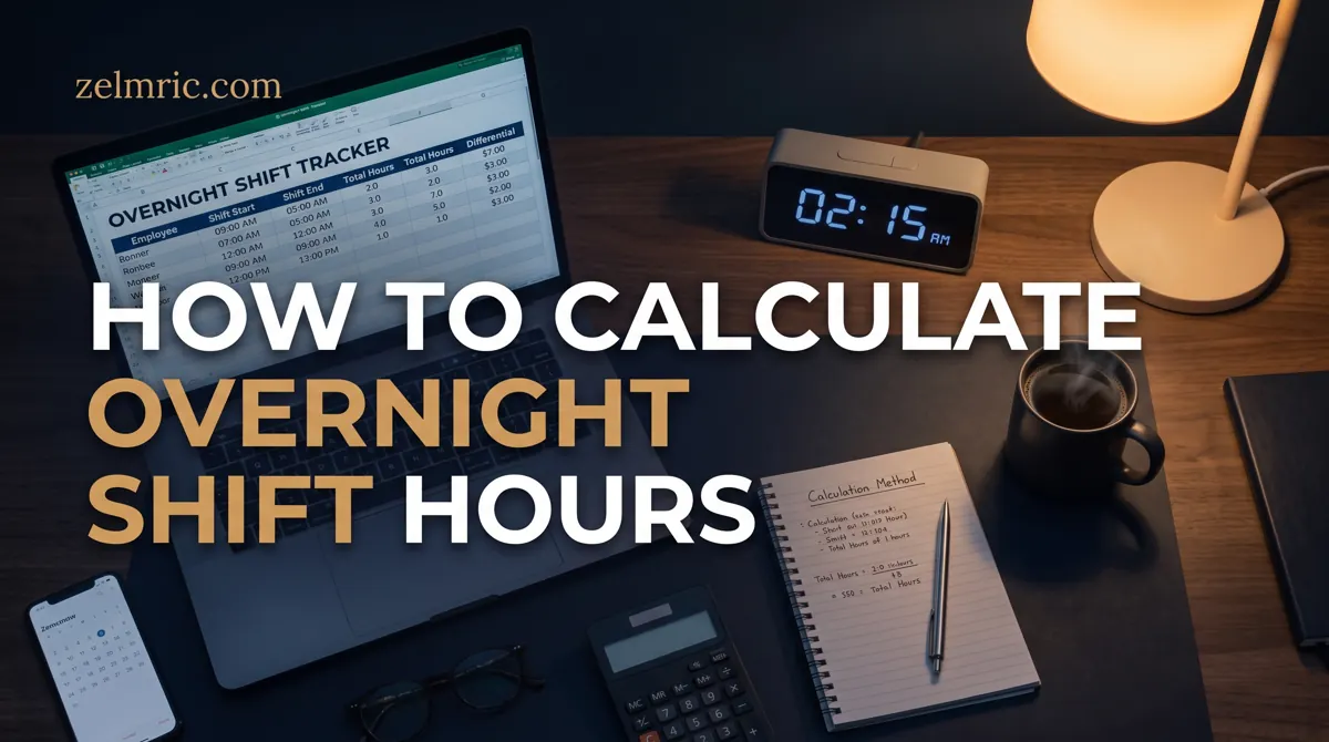 How to Calculate Overnight Shift Hours — illustrated calendar or time example